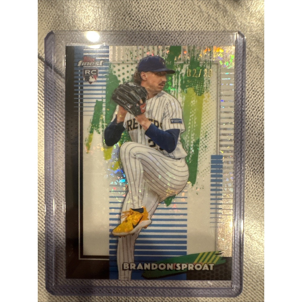 2026 Topps Finest Brandon Sproat RC #37 Serial Numbered /30 Rookie Card Brewers